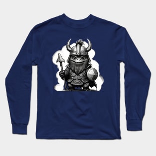 Cute Godzilla ,Viking warrior Long Sleeve T-Shirt